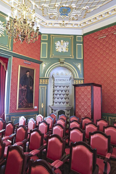 Konferans salonu Nyasvizh Kalesi'nin iç — Stok fotoğraf