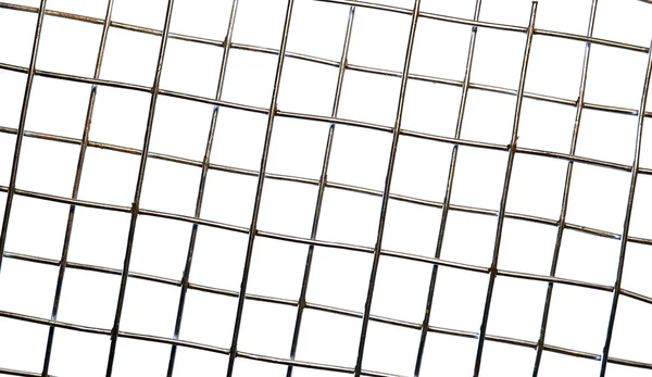 Background texture of metal mesh cells isolated — Stock Photo, Image