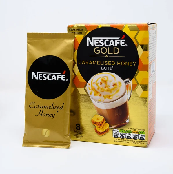 Reading Велика Британія Липня 2020 Коробка Nescafe Gold Caramelised Honey — стокове фото