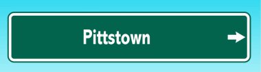 Pittstown 'u gösteren Amerikan yol tabelasının grafiksel bir yanılsaması.