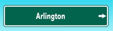 Arlington 'ı gösteren bir Amerikan yol tabelası.