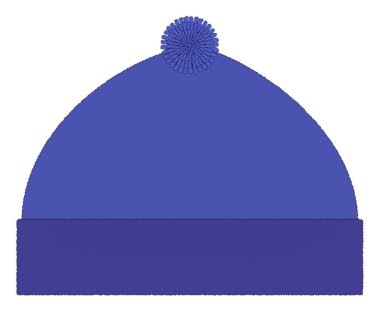 Simge, logo ya da web dekorasyonu olarak kullanılacak Bobble Hat in Blue 'nun grafiksel bir çizimi