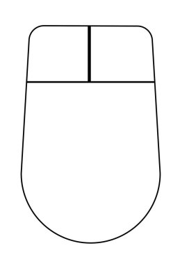 Simge, logo ya da web dekorasyonu olarak kullanılacak bir Bilgisayar faresinin grafik çizimi