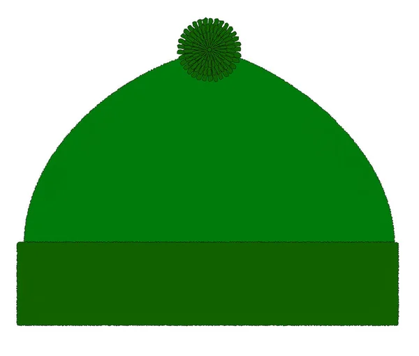 Illustrazione Grafica Cappello Bobble Verde Utilizzare Come Icona Logo Decorazione — Foto Stock