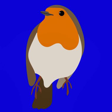 Logo ya da web sitesinde kullanılacak bir Robin 'in grafik çizimi