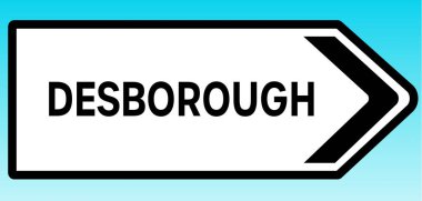 Desborough 'u gösteren İngiliz yol tabelasının grafiksel bir çizimi