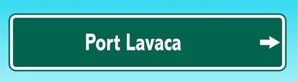 Графічне Освітлення Американського Дорожнього Знака Вказує Порт Лаваку — стокове фото