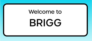 Brigg 'e hoş geldiniz diyen bir İngiliz yol tabelasının grafiksel görüntüsü.
