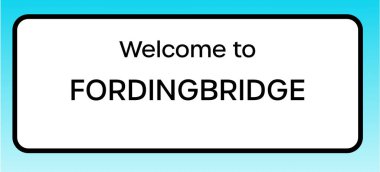Fordingbridge 'e hoş geldiniz diyen bir İngiliz yol tabelasının grafiksel görüntüsü.