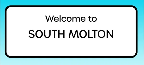 一幅英国路标的图片说明欢迎你到南莫尔顿 — 图库照片