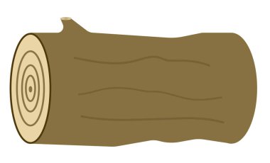 Simge, logo ya da web dekorasyonu olarak kullanılacak bir yangın için A Log 'un grafik çizimi