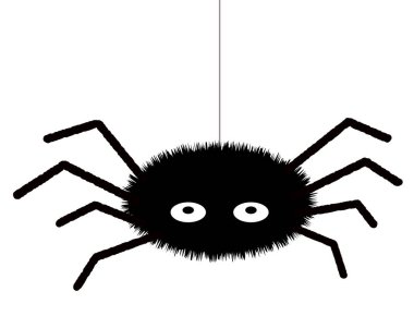 Bir karikatür örümceğinin ikon, logo ya da web dekorasyonu olarak kullanılması için grafik çizimi