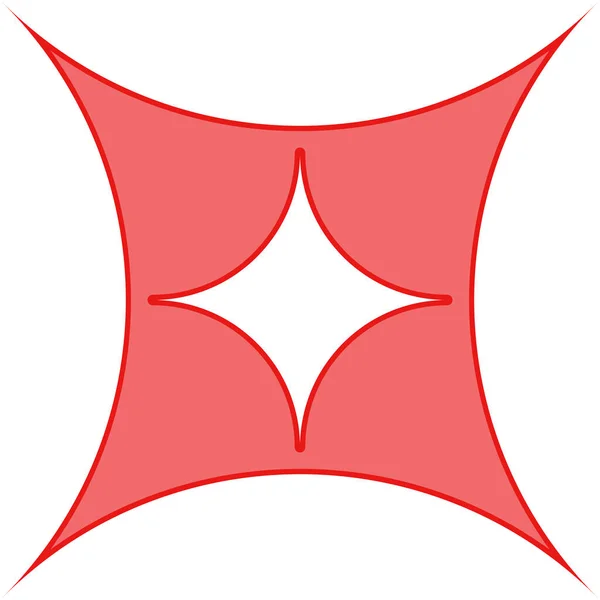 Formă Pătrată Ciupită Contrapunct Tăiat Pentru Utilizare Bază Unui Logo — Fotografie, imagine de stoc