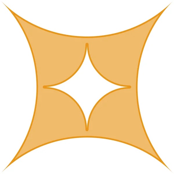 ロゴやWeb装飾の基礎として使用するために切り取られたカウンターポイント付きの正方形の形状 — ストック写真