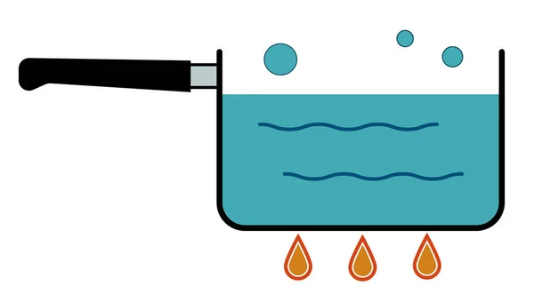 Graficzna Ilustracja Saaucepan Wrząca Woda Dla Stosowania Jako Ikona Lub — Zdjęcie stockowe