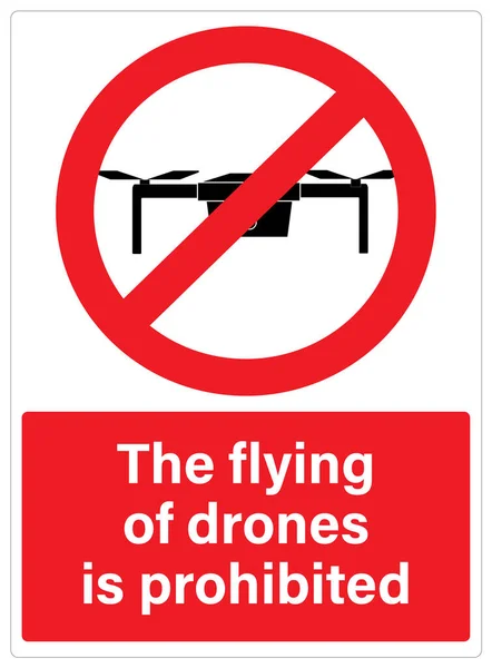 Hinweisschild Dass Das Fliegen Von Drohnen Verboten Ist lizenzfreie Stockfotos