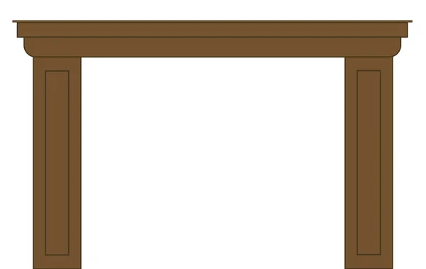 Ilustracja Graficzna Drewnianego Płaszcza Wykorzystania Jako Ikona Logo Lub Dekoracja Zdjęcie Stockowe