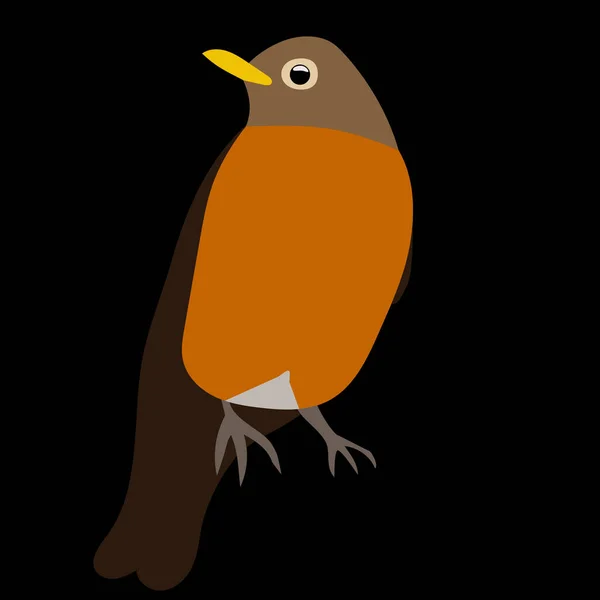 Uma Ilustração Gráfica Robin Americano Para Uso Como Logotipo Ícone — Fotografia de Stock
