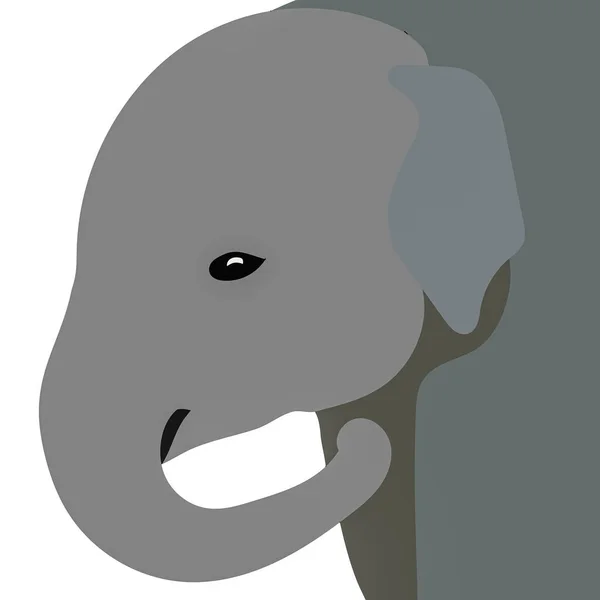 Eine Grafische Illustration Eines Elefanten Zur Verwendung Als Logo Oder — Stockfoto