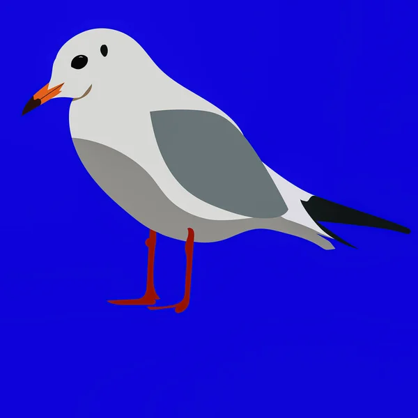 Graphic Illustration Black Headed Gull Use Logo Icon — Stock Photo, Image