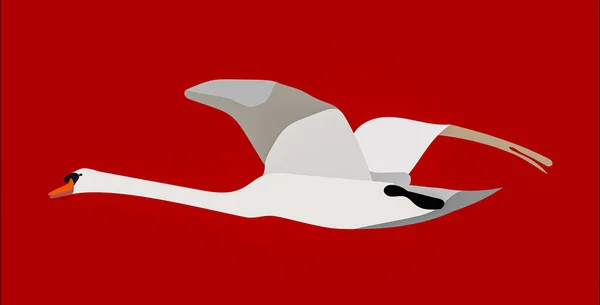 Графічна Ілюстрація Літаючого Німого Лебедя Використання Логотипу Або Піктограми — стокове фото