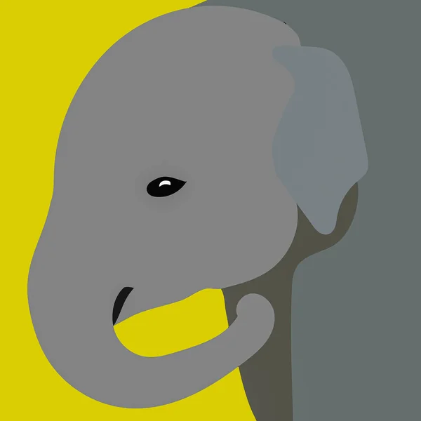 Grafisk Illustration Elefant För Användning Som Logotyp Eller Ikon — Stockfoto