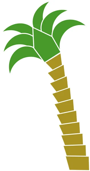 Logo Veya Web Dekorasyonu Olarak Kullanılacak Bir Palmiye Ağacının Biçimlendirilmiş — Stok fotoğraf