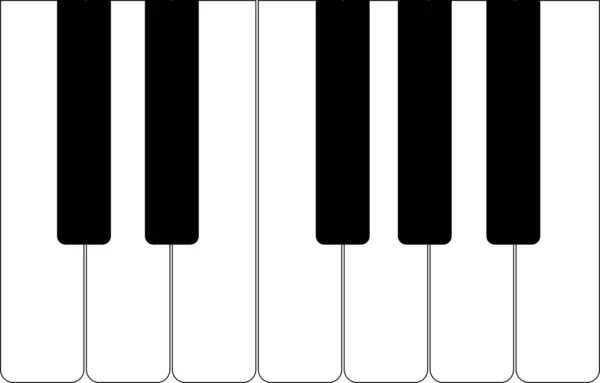 Una Singola Ottava Tastiera Pianoforte — Foto Stock
