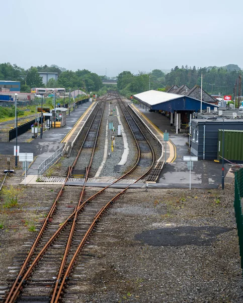Кармартен Великобритания Июня 2021 Вид Железнодорожную Линию Через Станцию Кармартен — стоковое фото