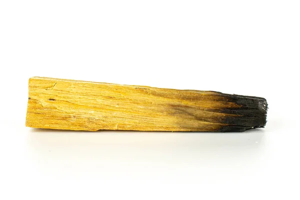 Bastone Palo Santo Bruciato Intero Isolato Sfondo Bianco — Foto Stock