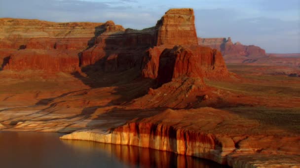 Foto Aérea Del Gran Cañón Horseshoe Bend Río Colorado — Vídeos de Stock