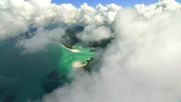 Aerial Drone Dolly Shot World Largest Barrier Rafa Koralowa Wielka — Wideo stockowe
