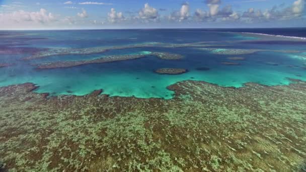 Drohnen Dolly Bild Des Weltgrößten Barriereriffs Great Barrier Reef Korallen — Stockvideo