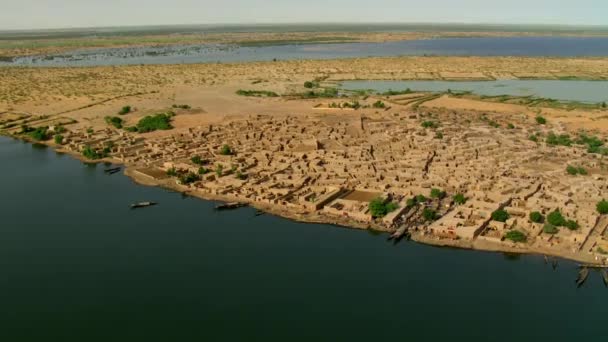 Повітряний Вид Сільську Громаду Гани Підрегіоні Західної Африки — стокове відео