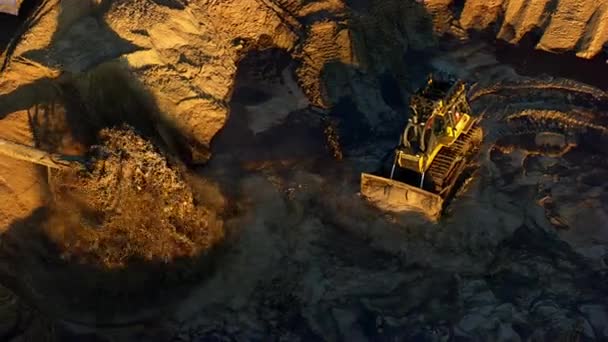 Kupol Rússia Agosto 2018 Trabalho Escavadeira Local Mineração Ouro Vista — Vídeo de Stock