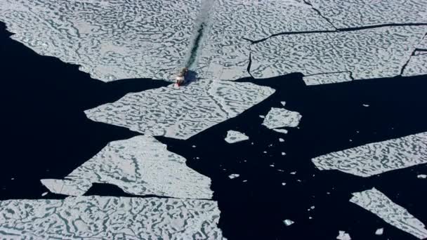 Lago Erie Junio 2017 Vista Aérea Del Barco Rompehielos Guardia — Vídeo de stock