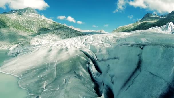 Winterlandschaft Wunderschöne Schneebedeckte Berge Nahaufnahme Nördliche Landschaft Schneebedeckte Hügel Und — Stockvideo