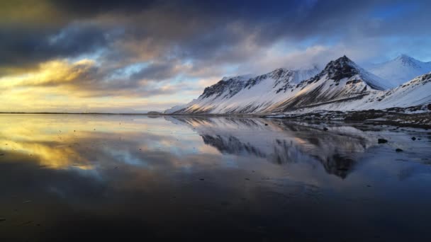 Antarktika Nın Hava Manzaralı Görkemli Manzarası Karla Kaplı Kuzey Kutbu — Stok video