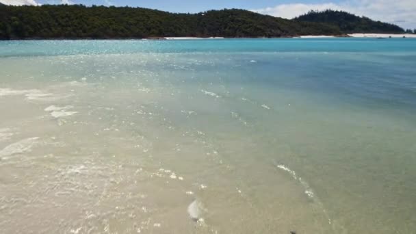 Vue Par Drone Plage Paradisiaque Tropicale Avec Sable Blanc Eau — Video