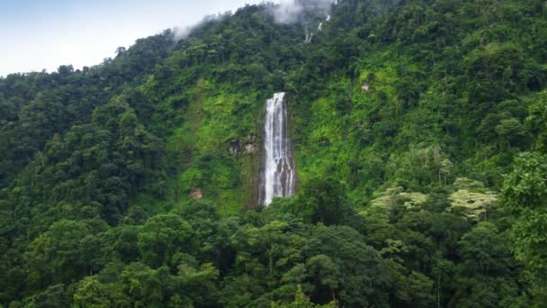 Vodopád Deštném Pralese Poblíž Sopky Arenal Kostarice Střední Amerika Krásná — Stock video