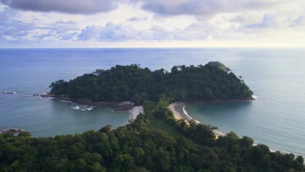 Vue Par Drone Plage Paradisiaque Tropicale Avec Sable Blanc Eau — Video