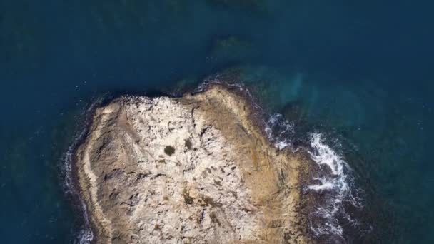 Vue Par Drone Plage Paradisiaque Tropicale Avec Sable Blanc Eau — Video