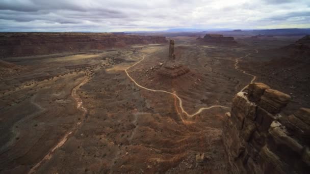 Aerial Edge World Jebel Fihrayn Ett Oväntat Och Dramatiskt Geologiskt — Stockvideo