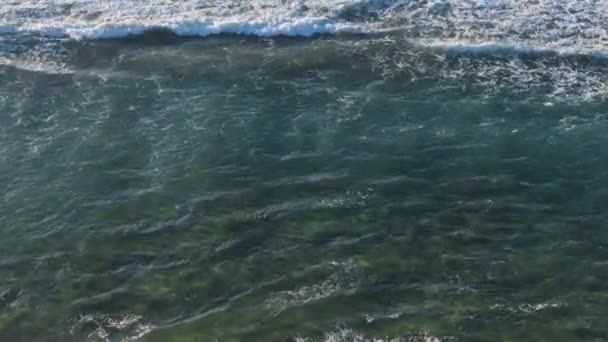 Drone Vista Della Spiaggia Paradiso Tropicale Con Sabbia Bianca Acqua — Video Stock