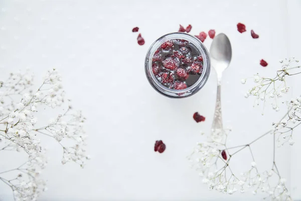 Ζυμωμένο Μέλι Cranberry Υγιές Βιώσιμο Προϊόν Λακτο Ζύμωσης Βακτήρια Μοσχάρι — Φωτογραφία Αρχείου