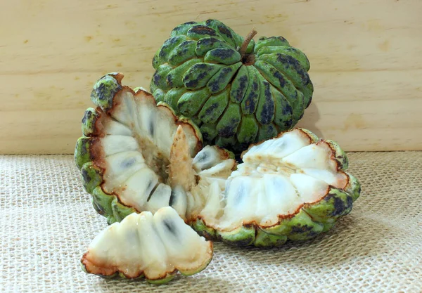 Annona Squamosa Fruit Also Known Pinha Fruta Conde Brazil Opened — Stock Photo, Image