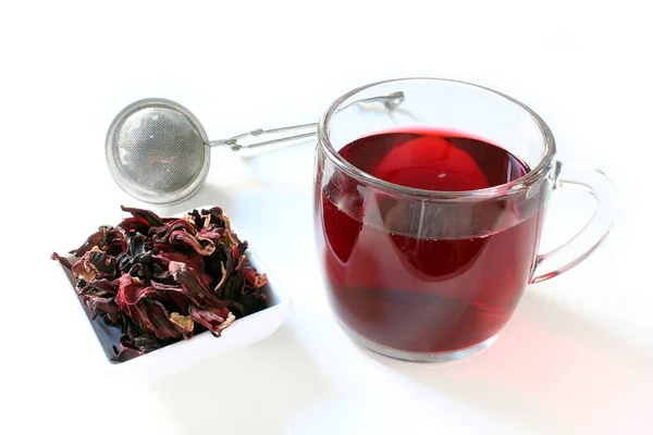 Tasse Thé Glacé Hibiscus — Photo