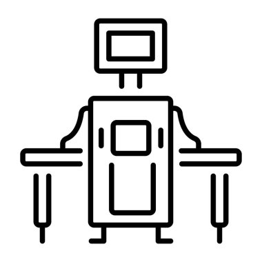 Yük tarayıcı tasvir eden bir taslak biçim simgesi