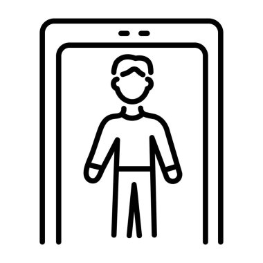 Kontrol geçidini gösteren bir taslak biçim simgesi