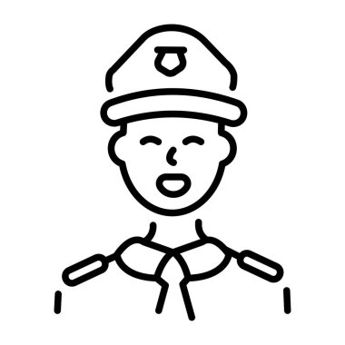 Polisleri gösteren bir satır biçimi simgesi